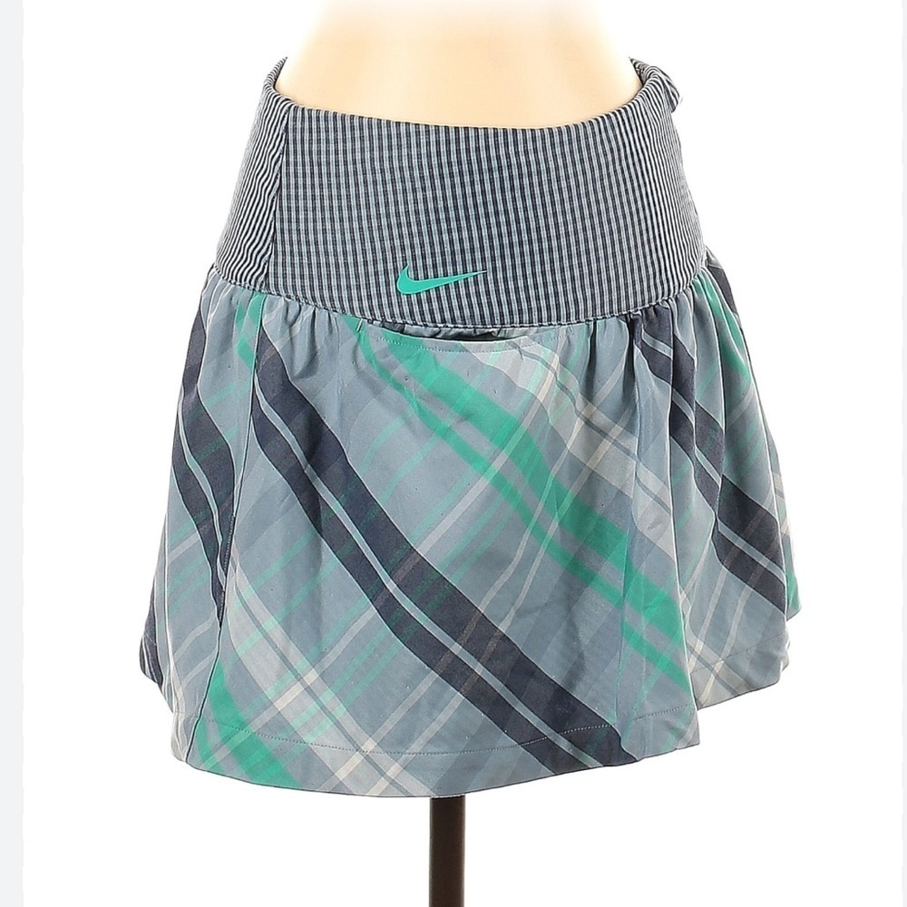 Nike Golf Sport Dri-Fit Plaid Teal Golf Skirt - Picture 10 of 11